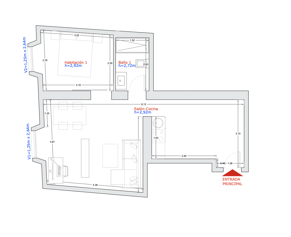 Apartamento a estrenar en el centro, Madrid